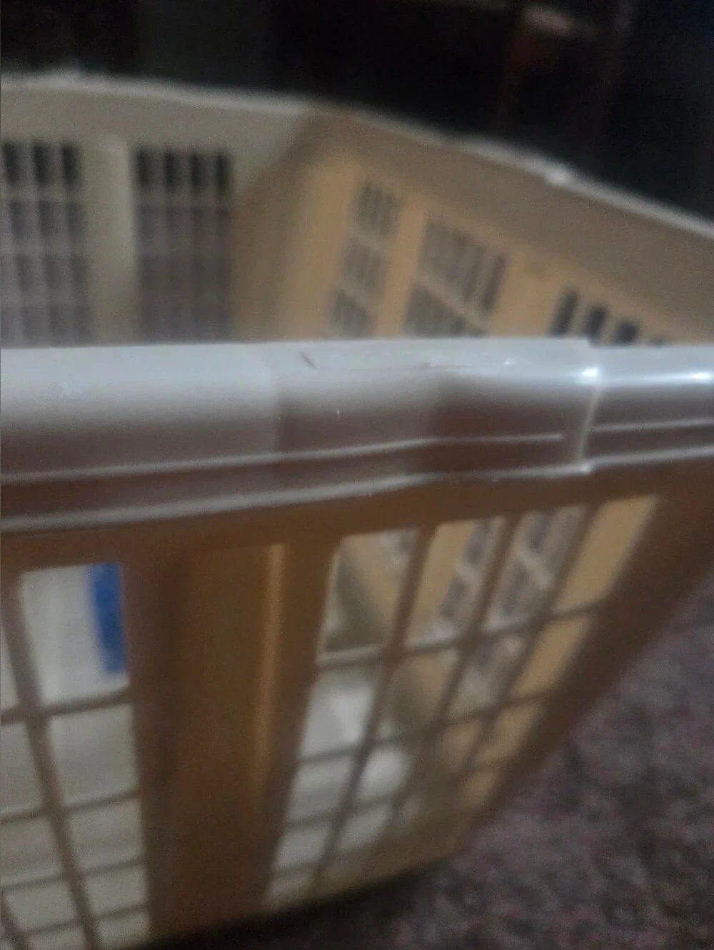 Vintage Mid-Century Modern Rubbermaid White Rectangle Laundry Basket - Deadstock